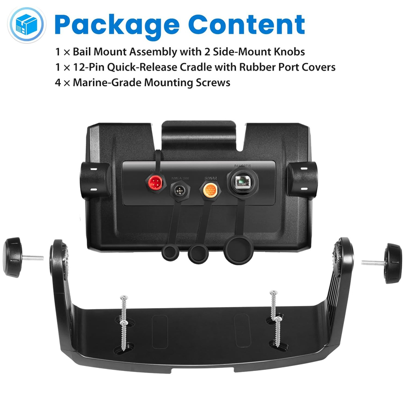 Fish Finder Mount - Bailbevestiging met snelkoppelingsbeugel (12-polig) voor Garmin